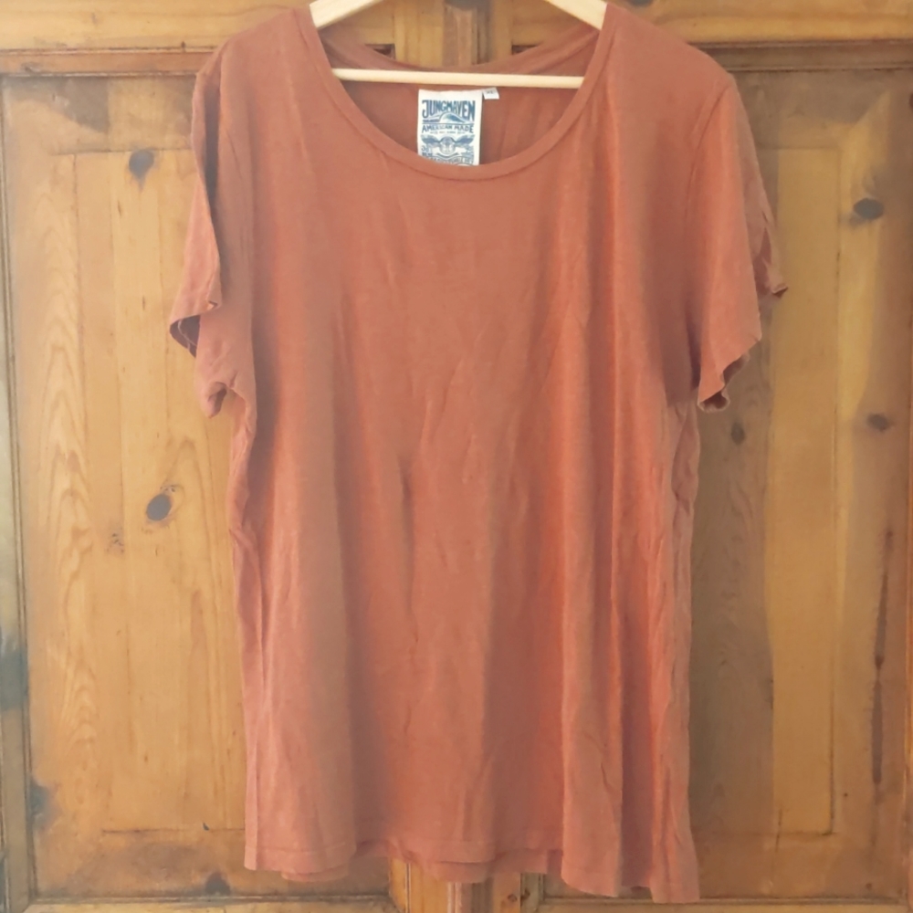 Jungmaven hemp shirt, XL, terracotta